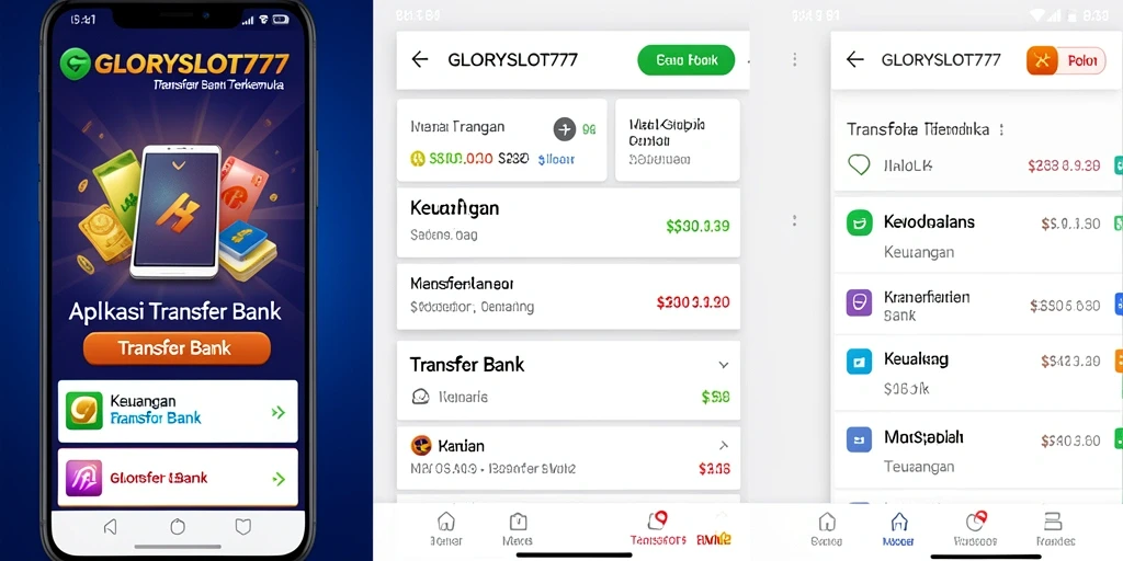 Antarmuka GLORYSLOT777 yang memudahkan transaksi Transfer Bank.