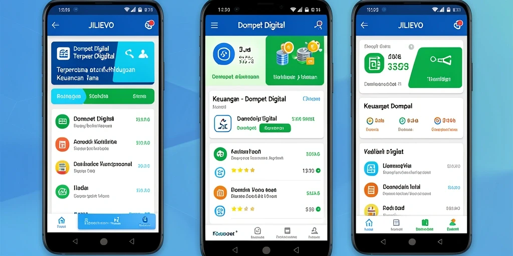 Antarmuka JILIEVO yang ramah pengguna dalam fungsi Dompet Digital.