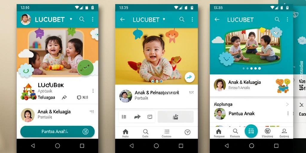 Antarmuka pengguna LUCUBET untuk memantau anak dengan mudah.
