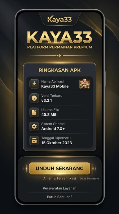Tampilan halaman APK kaya33